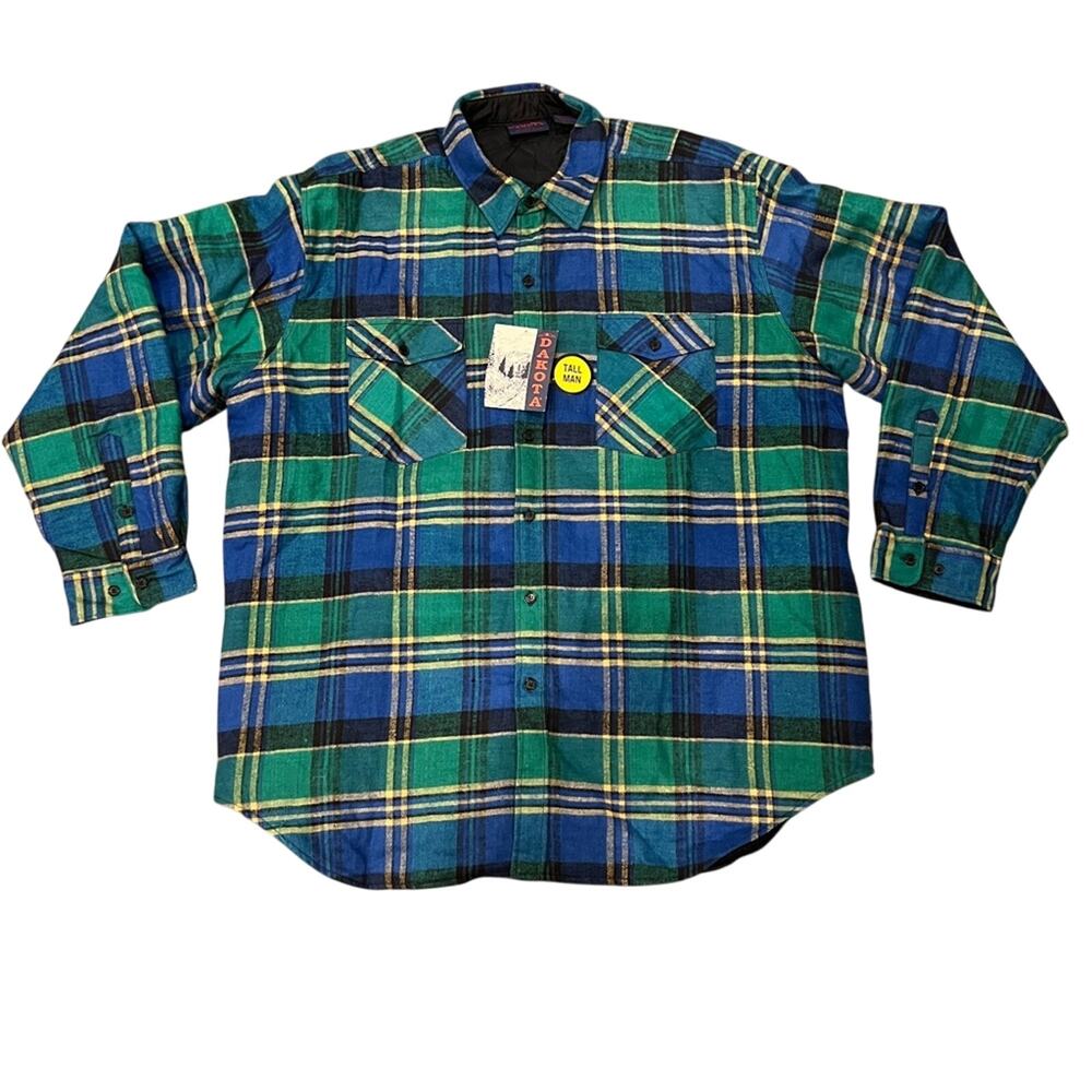 NWT Dakota Vintage Plaid Insulated Quilted Flannel Jacket Size XXLT
